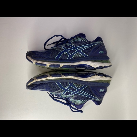 Asics Gel-Nimbus 20 Running Shoes US Women’s 7.5 Blue/Green T850N - Picture 6 of 11